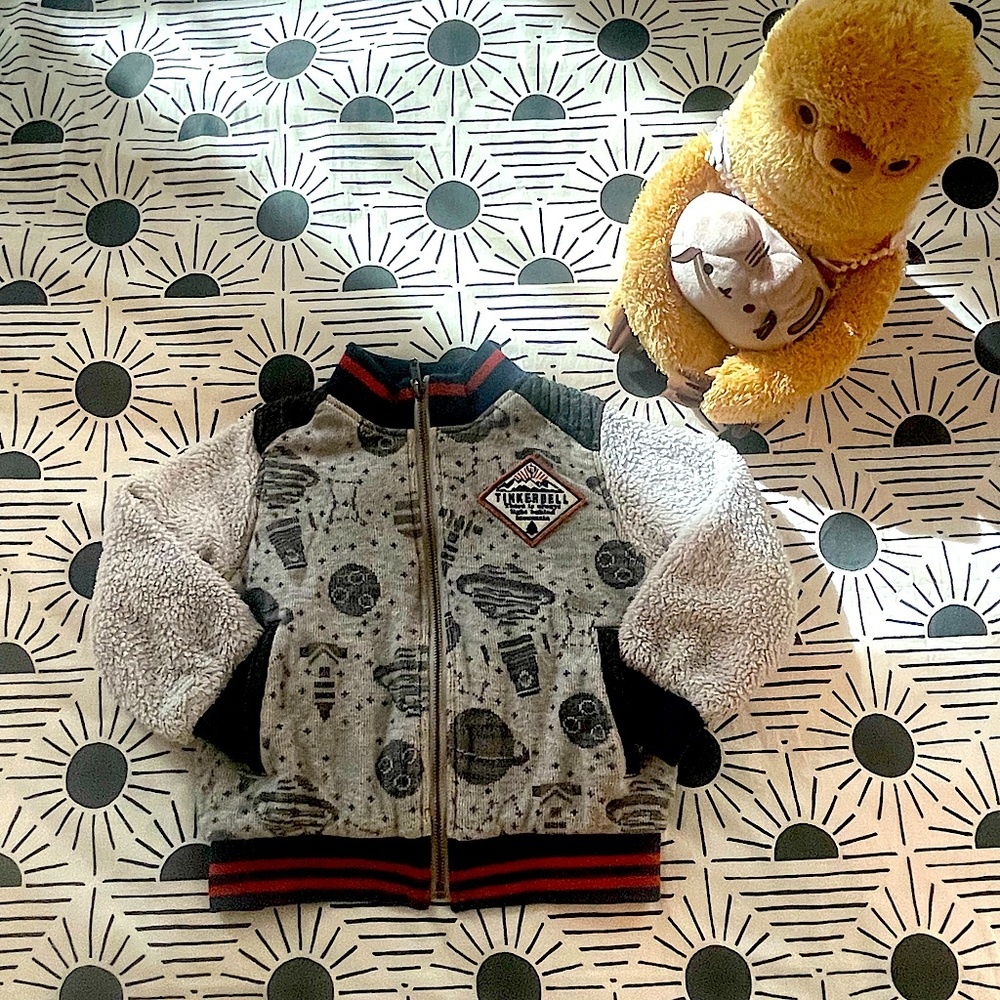 Cute and Unique Cosmic Knit and Fleece Little Boys Bomber Jacket (4-5 yrs)